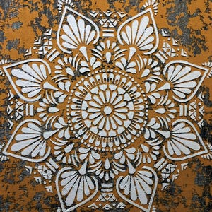Moroccan Stencil, Mandala Stencil, Rangoli Stencil, Reusable DIY Craft Mylar Stencil, Home Decor Wall Stencil, Mandala Stencil for Plaster