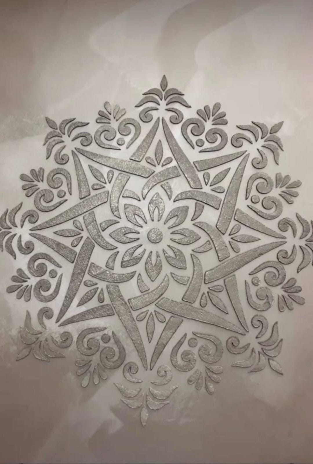 Moroccan Star Tile Stencil, Reusable Mandala Wall Stencil for Painting ...