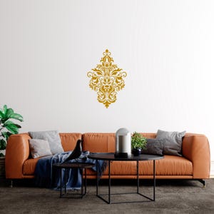 Stencil damascato, stencil da parete per cucina, stencil da carta da parati riutilizzabile, stencil decorativo elegante per pareti, stencil per decorazioni fai da te per la casa