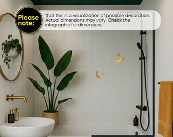 Mirror Wall Decor Koi Fish Set of 5, Gold Acrylic Wall Stickers, Minimalist Japanese Wall Art, Modern Fish Wall Accents for Living Room