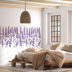Lavender Stencil, Lavender Stems Botanical Stencil, Lavender Flower Stencil, Floral Stencils, Reusable stencils for DIY home