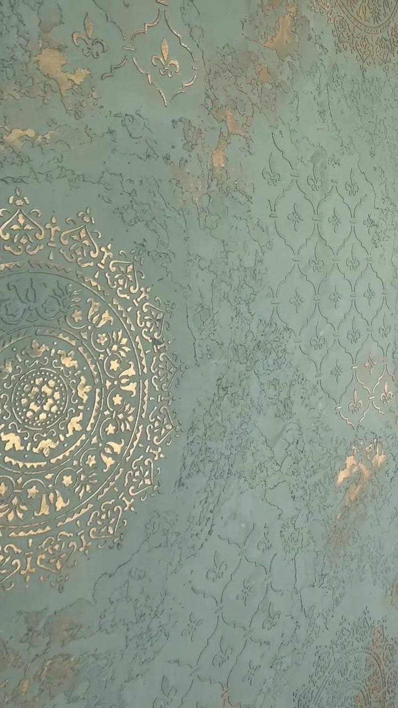 Stencil Set Accent Wall Design Large Mandala Pattern Wall Paint Stencil ...