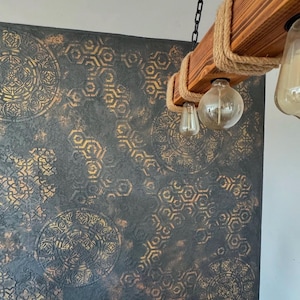 Juego de plantillas de pared, herramientas para manualidades de decoración del hogar, plantillas con patrones geométricos marroquíes, plantillas reutilizables para arte mural. imagen 2