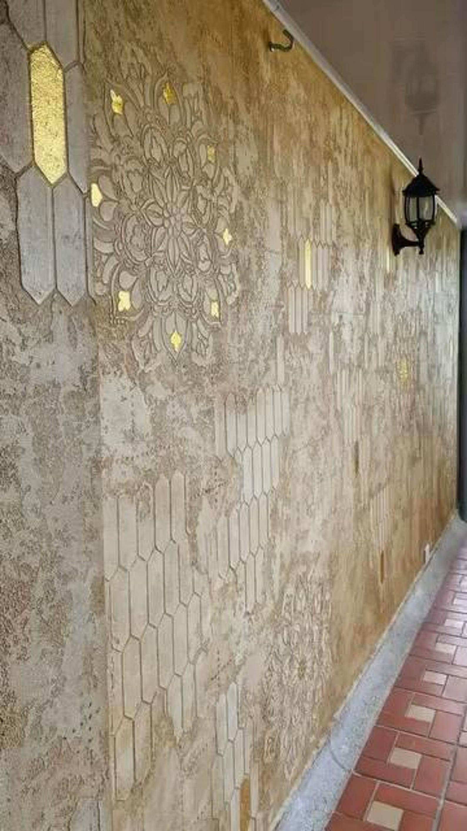 3-piece Wall Stencil Set, Moroccan Tile, Floral Mandala and Geometric ...