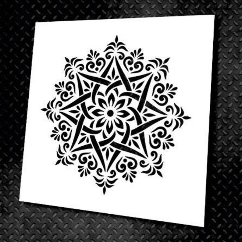 Mandala Wall Stencil for Painting, Reusable DIY Craft Mylar, Unique ...