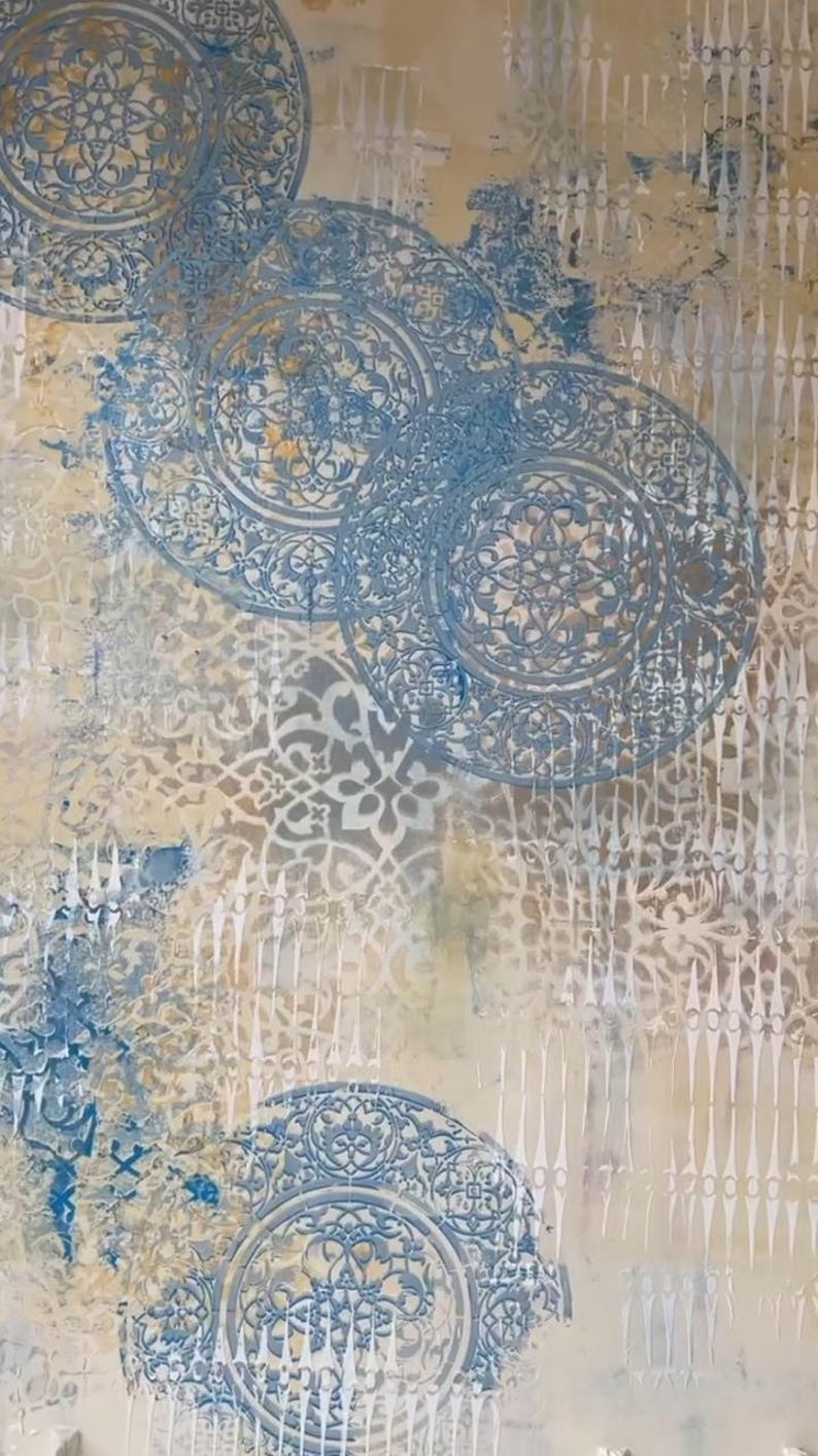Geometric Stencil Set, Reusable Wall Stencils, Mandala and Pattern ...