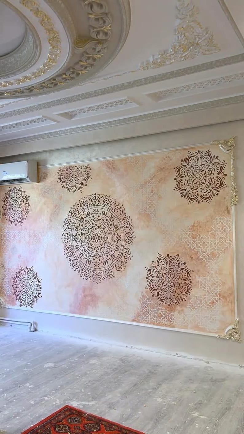 Wall Stencils Set, Moroccan Geometric Pattern Templates, Mandala ...
