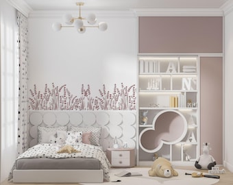 Flower Wall Decor, Flower Stencil Mylar, Reusable Painting On Wall, Bedroom Decor, Flower Wall Stencil, Flower Stencils fpr Girl's Room
