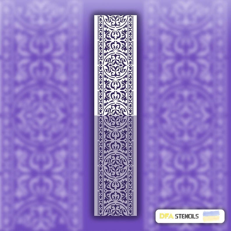 Damask Wall Design, Painting Wall, Art Craft Airbrush, Damask Stencil ...
