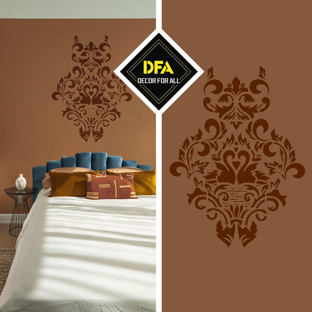 Reusable Stencils for Painting, Damask Stencil, Unique Wall Decor ...