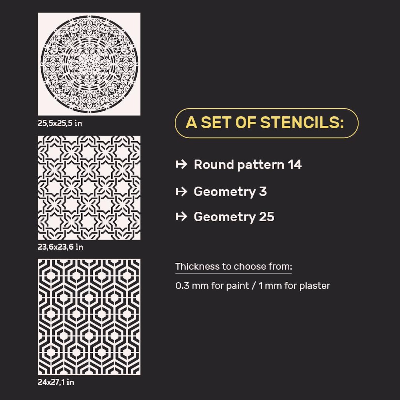 Wall Stencils Set, DIY Home Decor Craft Tools, Wall Stencils Set ...