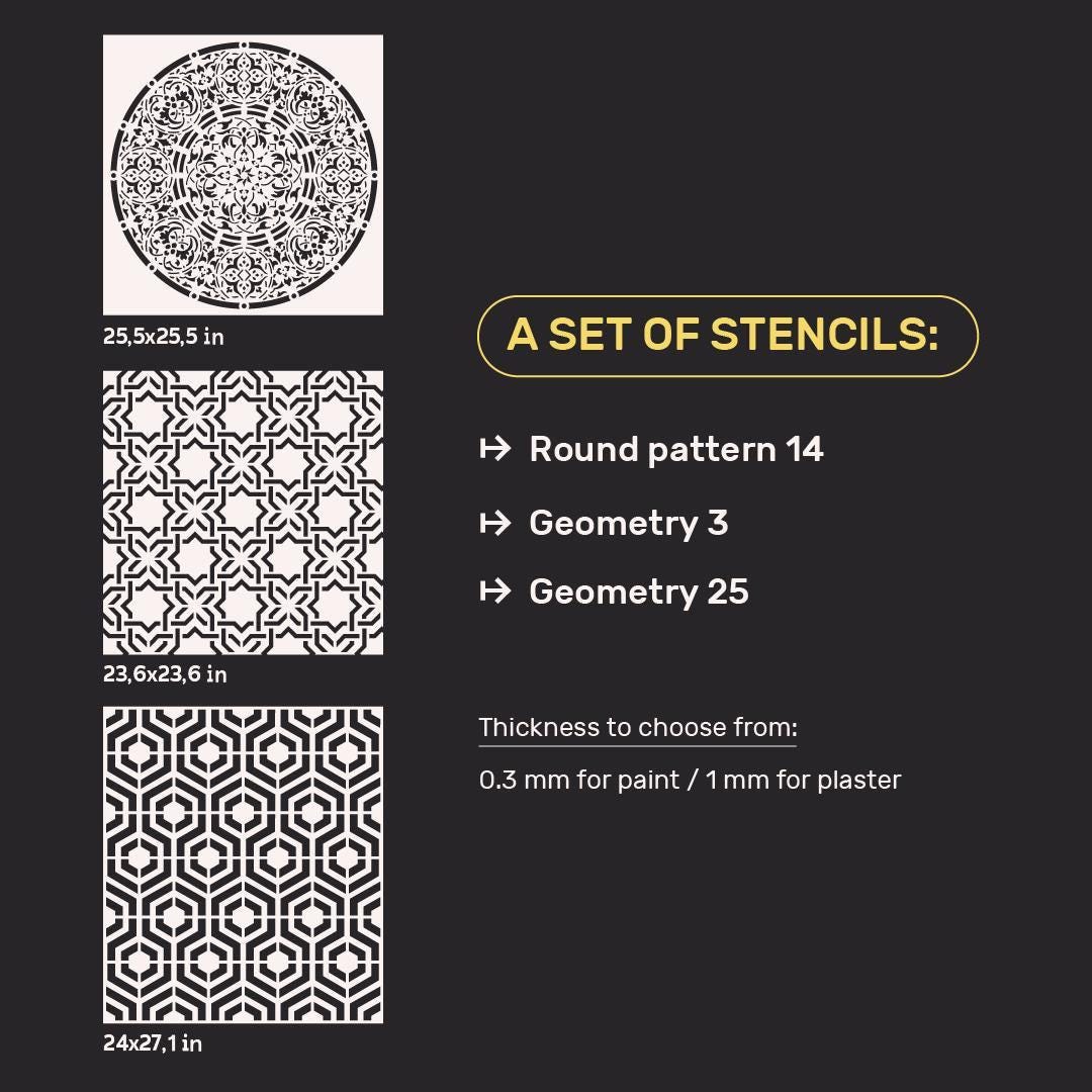 Wall Stencils Set, DIY Home Decor Craft Tools, Wall Stencils Set ...