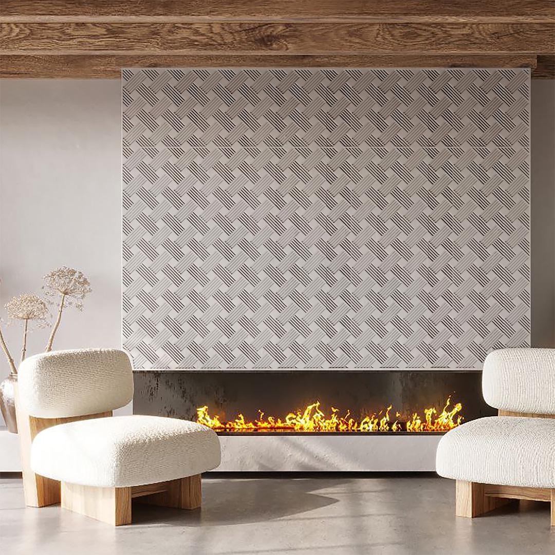 Modern Geometric Moroccan Tile Stencil, Basket Weave Pattern for Walls ...