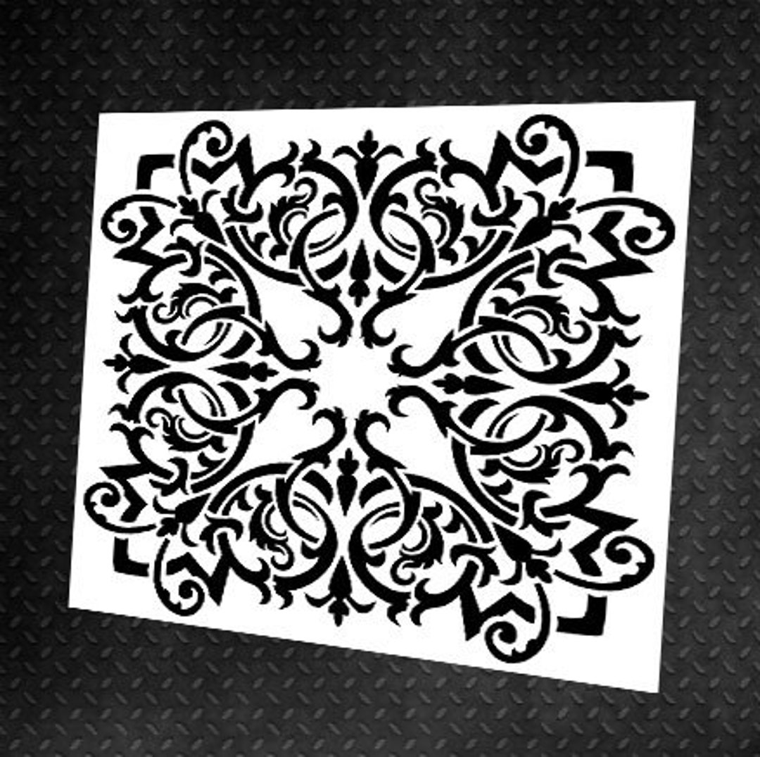 Damask Stencil Pattern Wall DIY Stencil Painting for Baroque Style