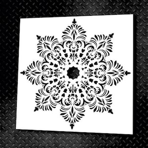 Floral Stencil, Mandala Stencil, Rangoli Stencil, Reusable DIY Craft Mylar Stencil, Paint Damask Home Decor Wall Stencil, Moroccan Stencil