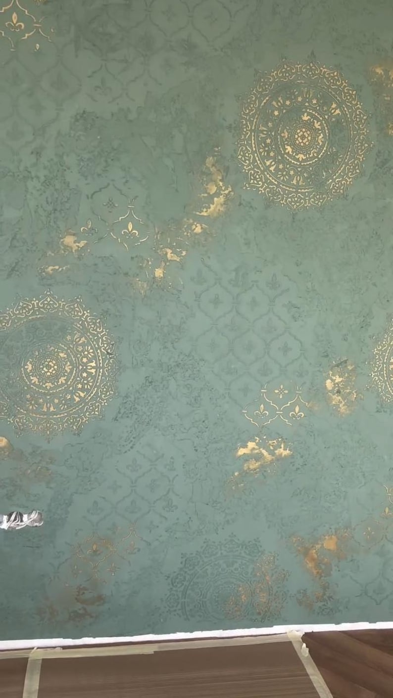Stencil Set Accent Wall Design Large Mandala Pattern Wall Paint Stencil ...