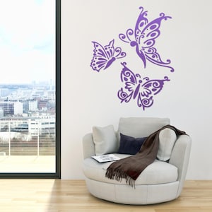 Butterfly Stencil, Stencils Wall Art, Home Décor, Butterfly Stencil Template, Reusable Mylar Stencil for Painting, Butterflies Stencils