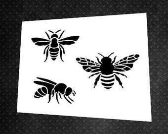 Honey Bee STENCIL, Reusable Painting Stencils, Bee Wall Stencil, Reusable Mylar Stencil for Painting, Honey Bee Stencils, Bee Stencil
