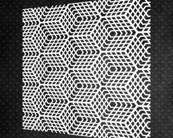 3D Hexagonal Pattern Svg, Seamless Cube Pattern, Geometric Square Block ...