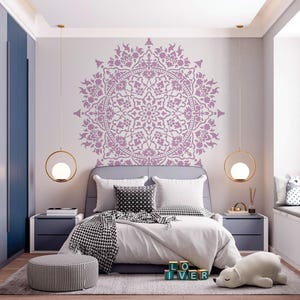 Mandala Pattern Stencil, Rangoli Stencl, Moroccan Stencil, Reusable DIY Craft Mylar Stencil, For Paint Damask Floral Home Decor Wall Stencil