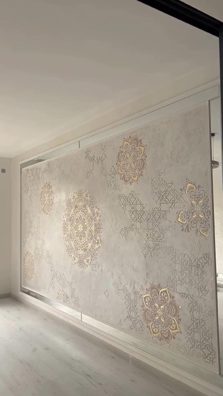 Wall Stencils Set, Moroccan Geometric Pattern Templates, Mandala ...