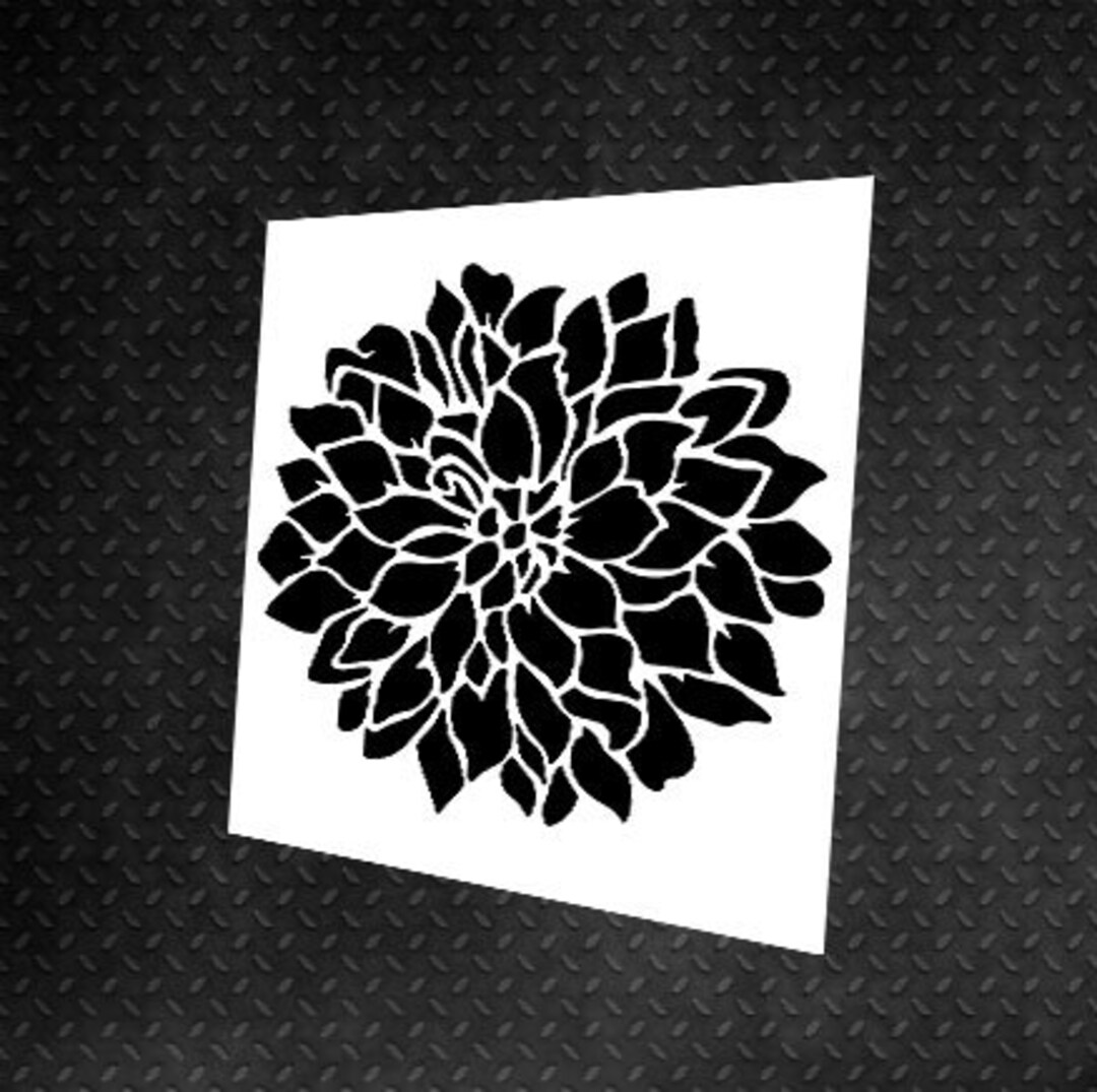 Chrysanthemum Flower Wall Stencil Flower Stencil DYI Craft Etsy