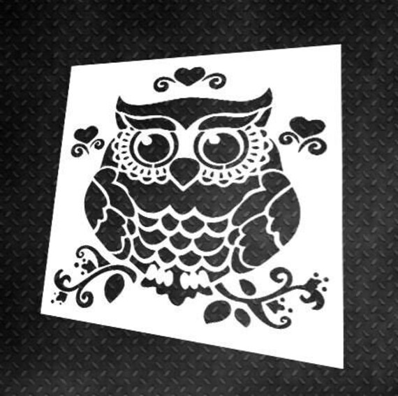 6x8 Inch Owl Stencil - Reusable Mylar Bird Template For Crafts, Painting & DIY Projects