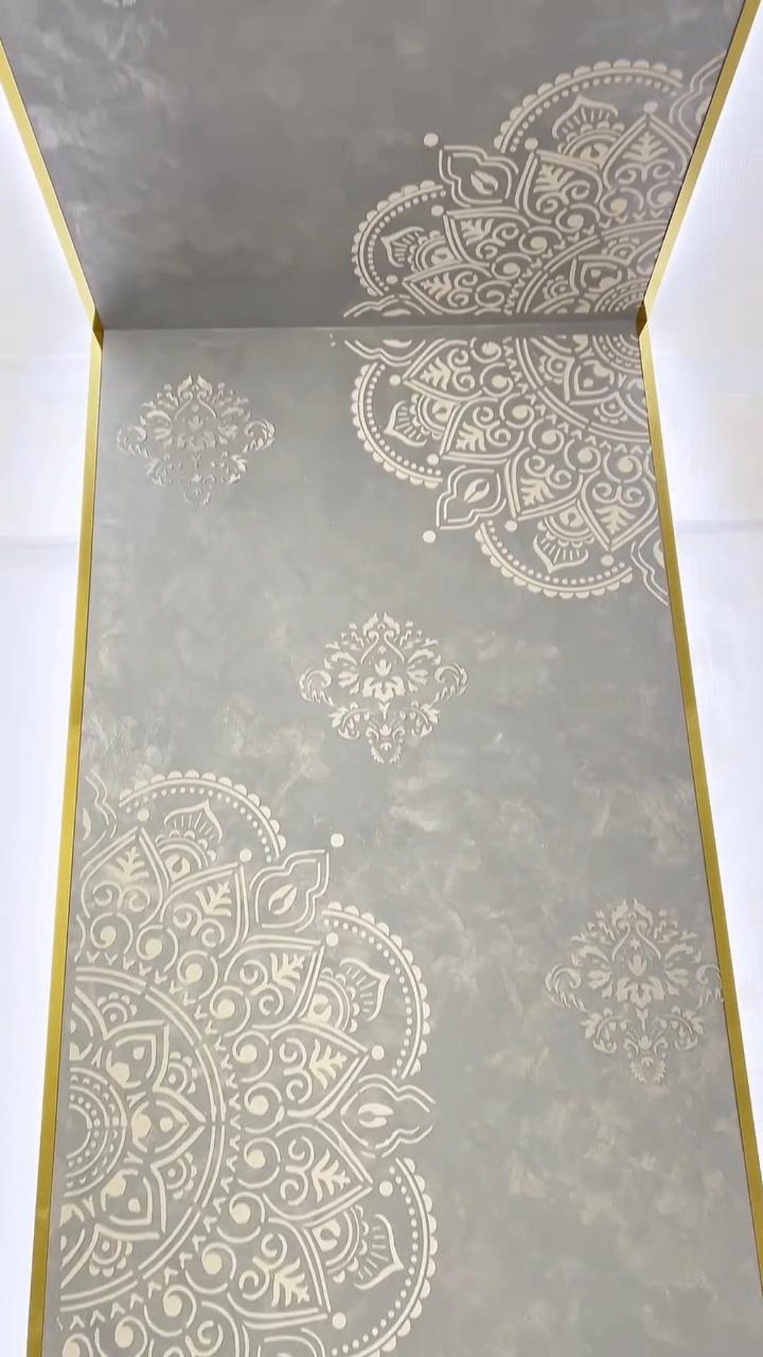 Reusable Wall Stencil Set, Damask and Mandala Pattern, DIY Home Decor ...
