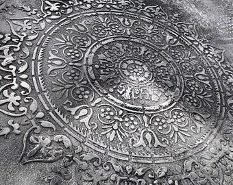 Round Mandala Stencil, Moroccan Stencil, MANDALA STENCIL for Walls, Reusable DIY Craft Mylar Stencil, Accent Wall, Harmony Mandala Stencil