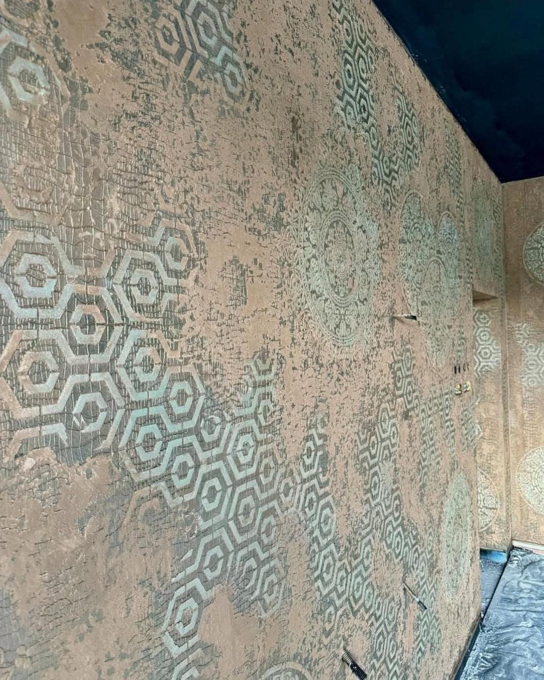 Wall Stencils Set, Large Geometric Patterns, Textured Relief Decorative ...