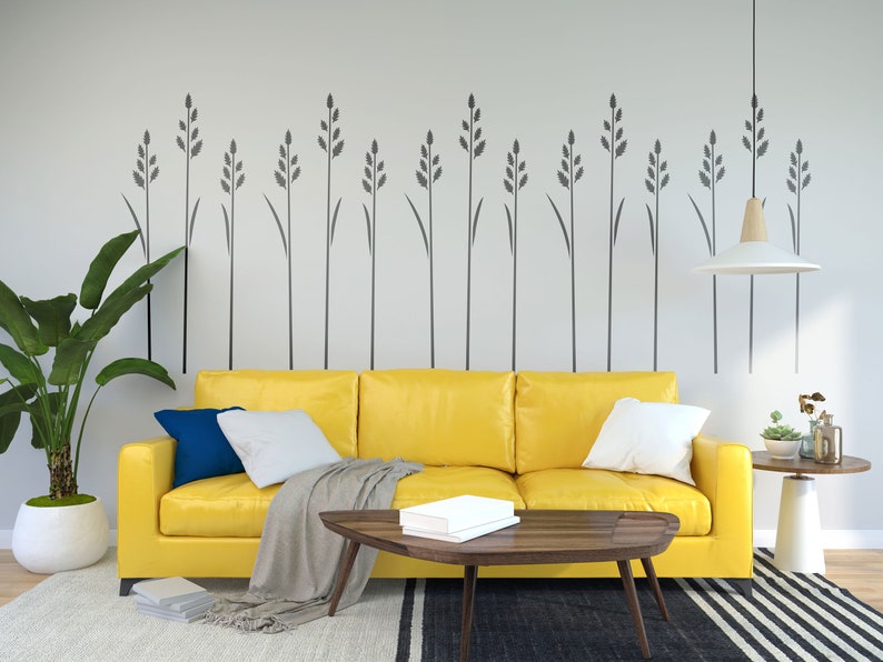 Sheaf of Wheat Stencils, Stencil for Painting, Reusable Plastic Wall Stencil, Wheat Stencil