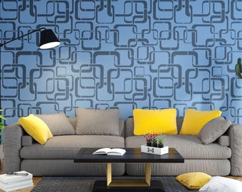 Wall Stencil Herringbone Minimal, Allover Wall Stencils for Painting, Stencils For Walls, Chevron Wall Stencil Pattern, Wall Stencils