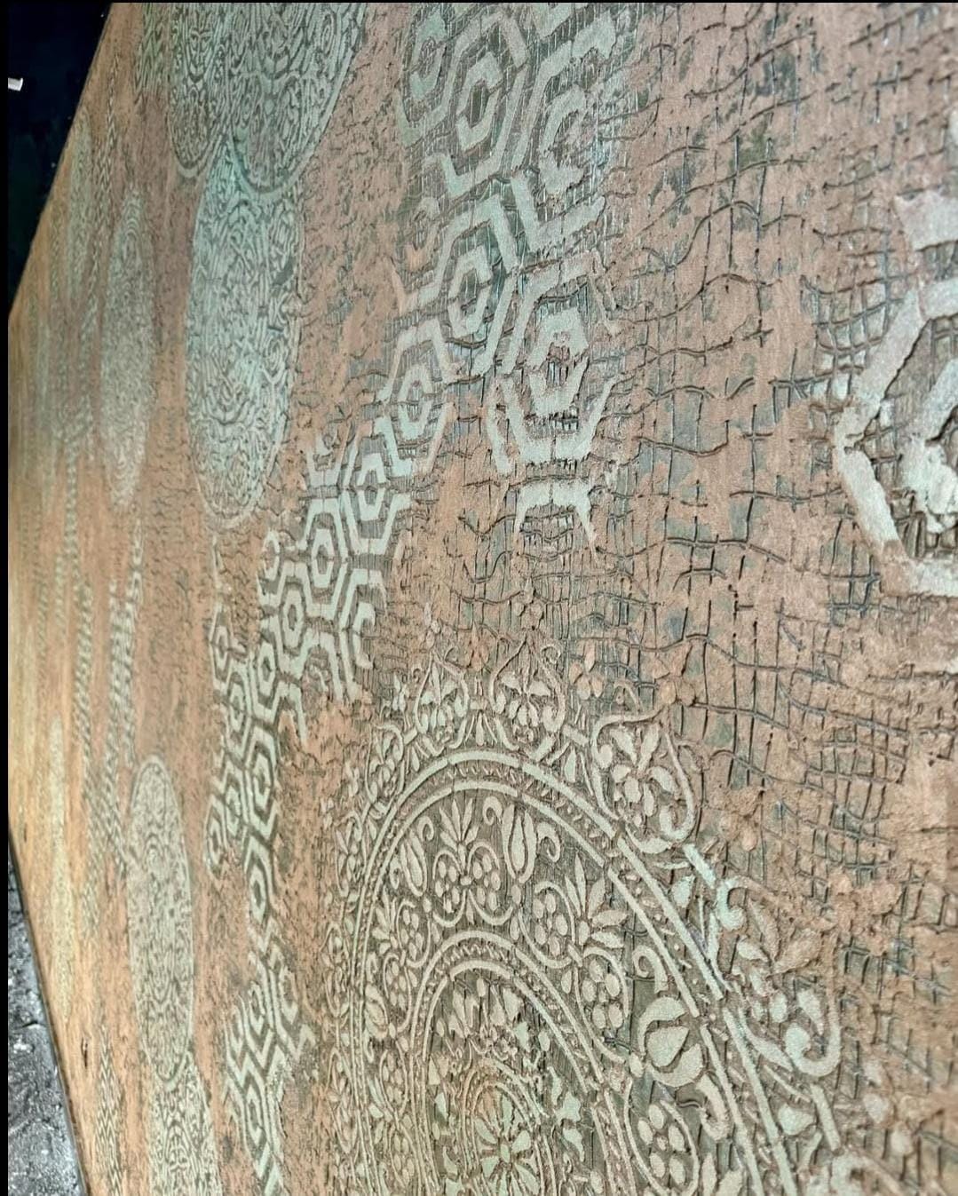 Wall Stencils Set, Large Geometric Patterns, Textured Relief Decorative ...