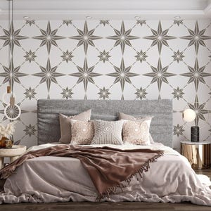 Star Stencils, Reusable Stencils for Wall Art, Home Decor, DIY Stencil, Wall Stencils, Living Room Art, Star Pattern Nursery Wall Stencil