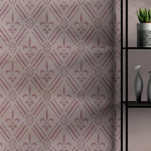 Fleur de Lis Stencil, French Pattern, Reusable Wall Stencil, Art Deco Design, Floor Stencil, DIY Home Decor, Furniture Template, Geometric