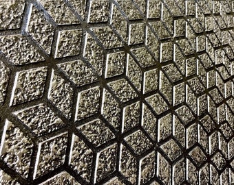 Geometrische kubus muur stencil groot, 3D-patroon stencil, herbruikbare muurschildering, modern accent muur decor, optische illusie patroon
