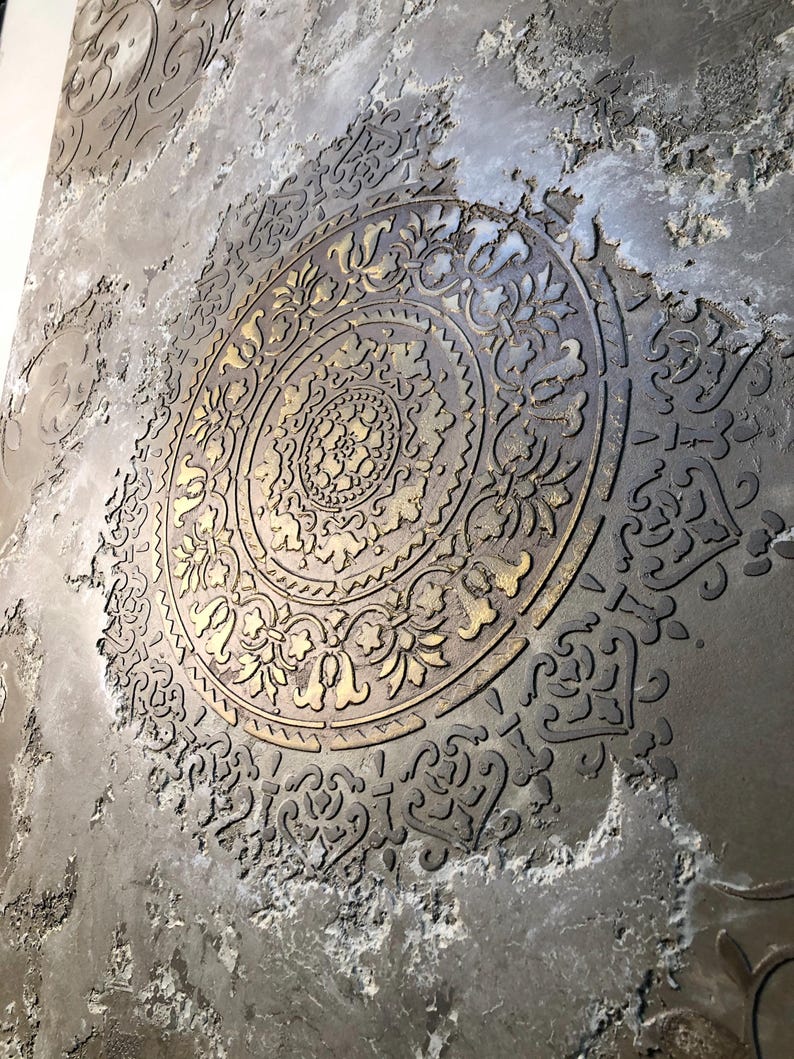 Wall Stencils Set, Round Oriental Stencils Set, Moroccan Geometric ...