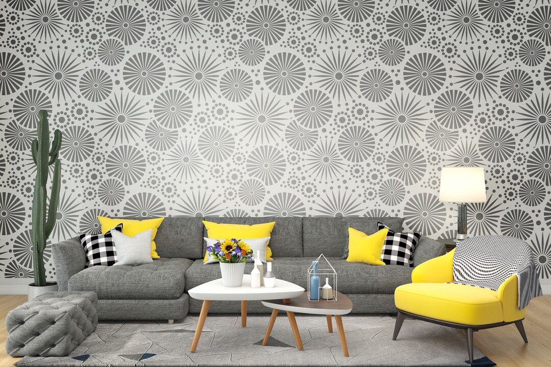 Fireworks Wall Stencils Alternative Stencils Stylish Etsy