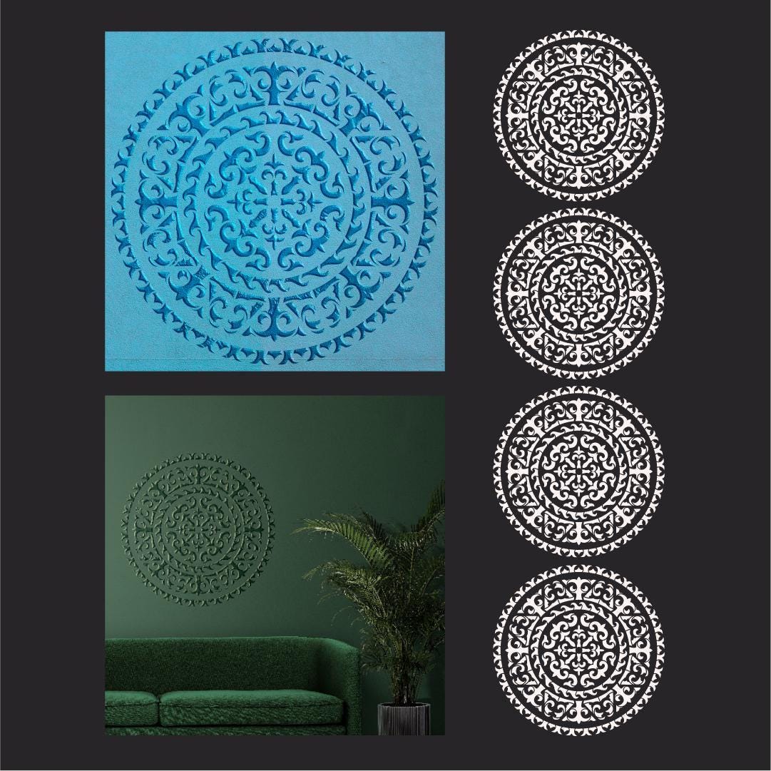 Stencil Mandala ART DECOR, Decorative Wall and Furniture Template ...