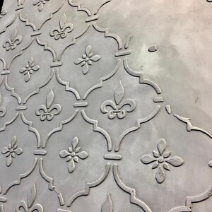 Marokkaans traliewerk muursjabloon, herbruikbaar fleur-de-lis damastpatroon, groot muurschildering sjabloon, doe-het-zelf meubeltegels decoratie, knutselgereedschap