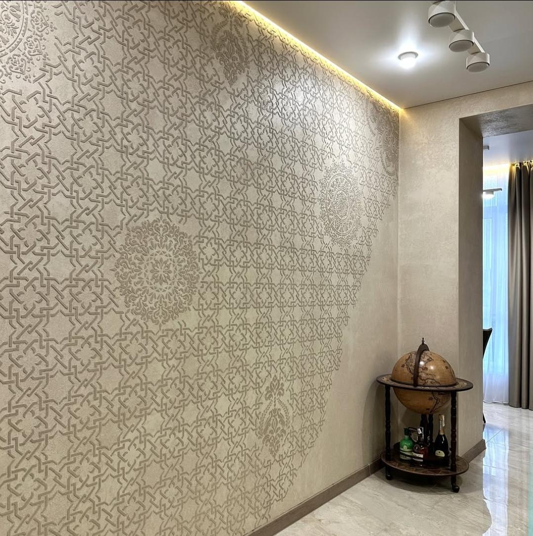 3 Wall Stencil Set Geometry Mandala Damask Pattern Template Kit ...