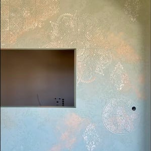 Stencil Set Accent Wall Design Large Mandala Pattern Wall Paint Stencil Eastern Geometric Wall Morocco Stencil Home Decor DIY Painting Tools