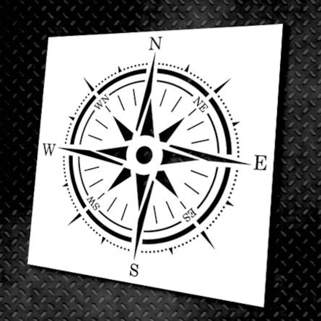 Compass Stencil Large Wall Stencil Wall Stencil Pattern Etsy