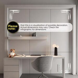 Decorative Corner Ornaments Set, Peel-and-Stick Plastic Corners