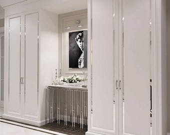 Silver Wall Stickers, Decorative Mirror Strips, Gold Home Accents, Self Adhesive Mirror Tiles, Mirror Wall Decor, Home Decor, DIY Home Decor