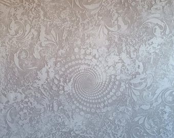 Large Wall Stencil Set, 3 Piece Reusable Stencils for Paint and Plaster, Decorative Texture Art, Nature and Eastern Patterns