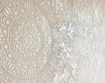 Juego de plantillas de pared, diseño oriental de damasco, plantilla de pintura reutilizable, decoración del hogar DIY