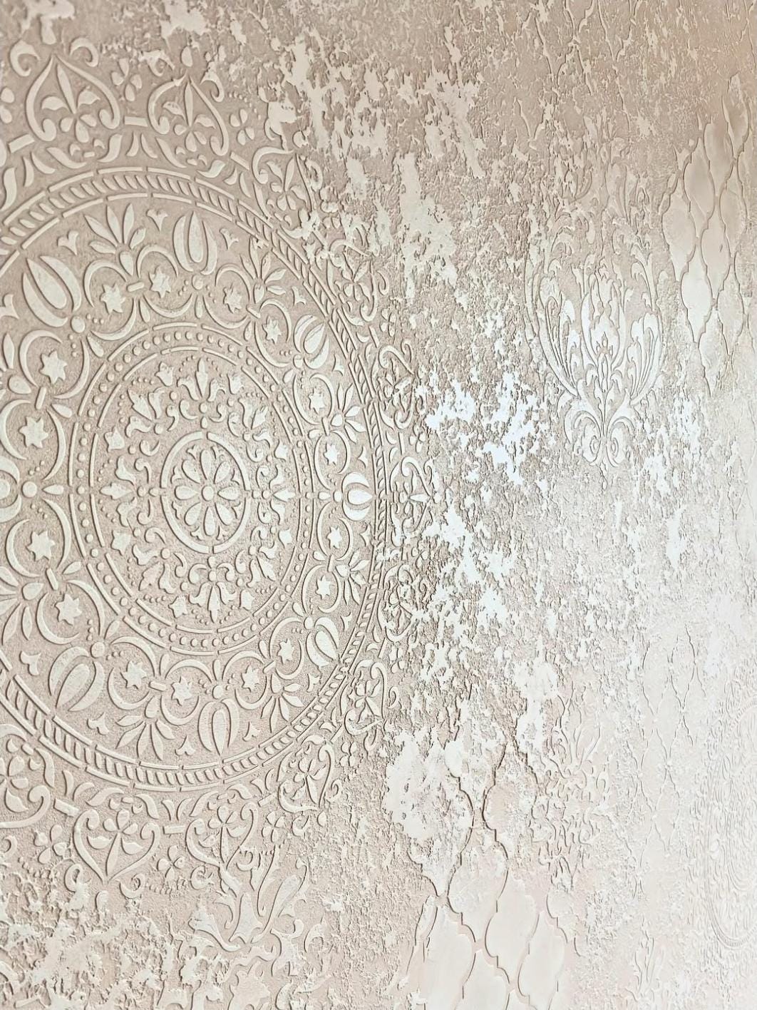 Wall Stencil Set, Damask Oriental Wall Stencil Set, Eastern Moroccan ...