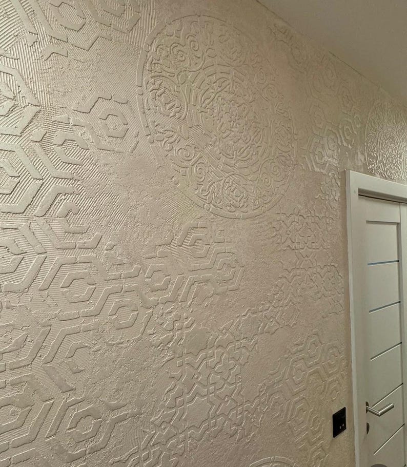 Juego de plantillas de pared, herramientas para manualidades de decoración del hogar, plantillas con patrones geométricos marroquíes, plantillas reutilizables para arte mural. imagen 7