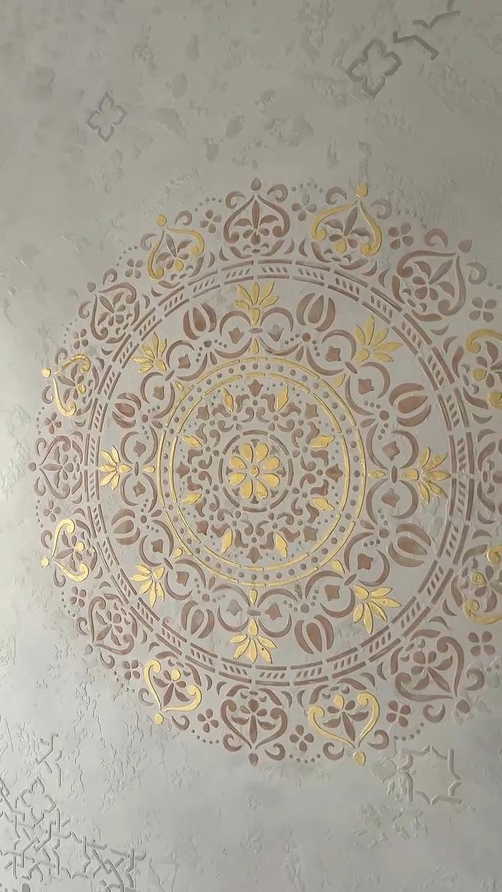 Wall Stencils Set, Moroccan Geometric Pattern Templates, Mandala ...